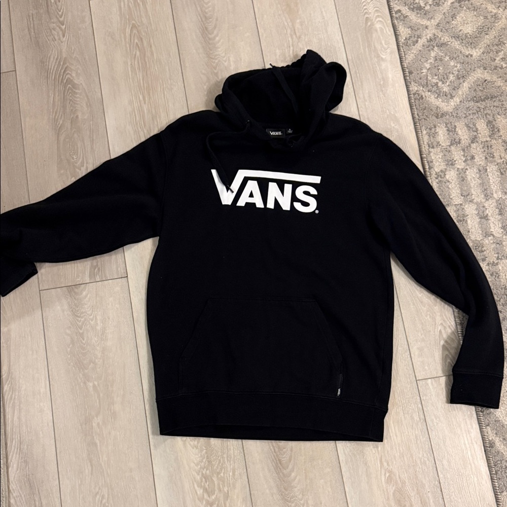 Vans Black Hoodie with White Logo